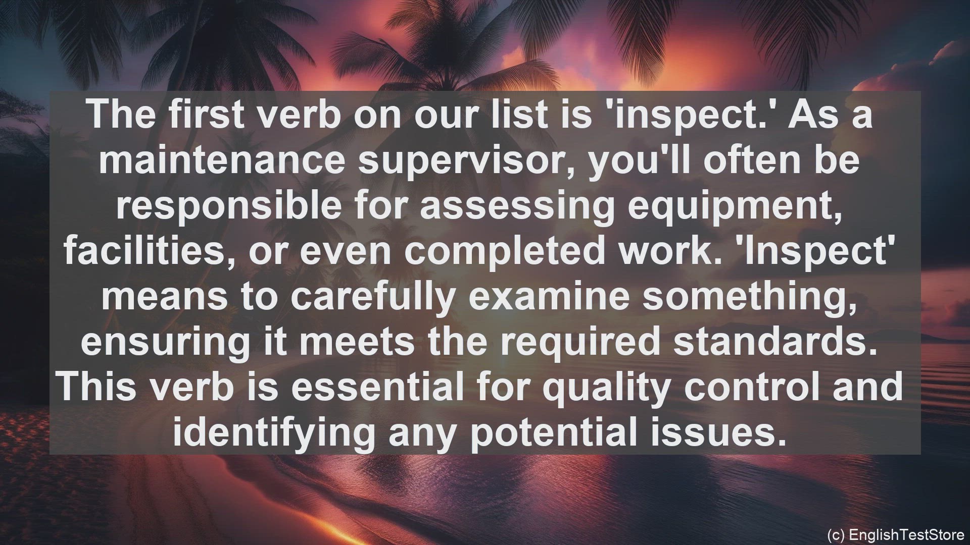 'Video thumbnail for Top 10 English Verbs for Maintenance Supervisor'