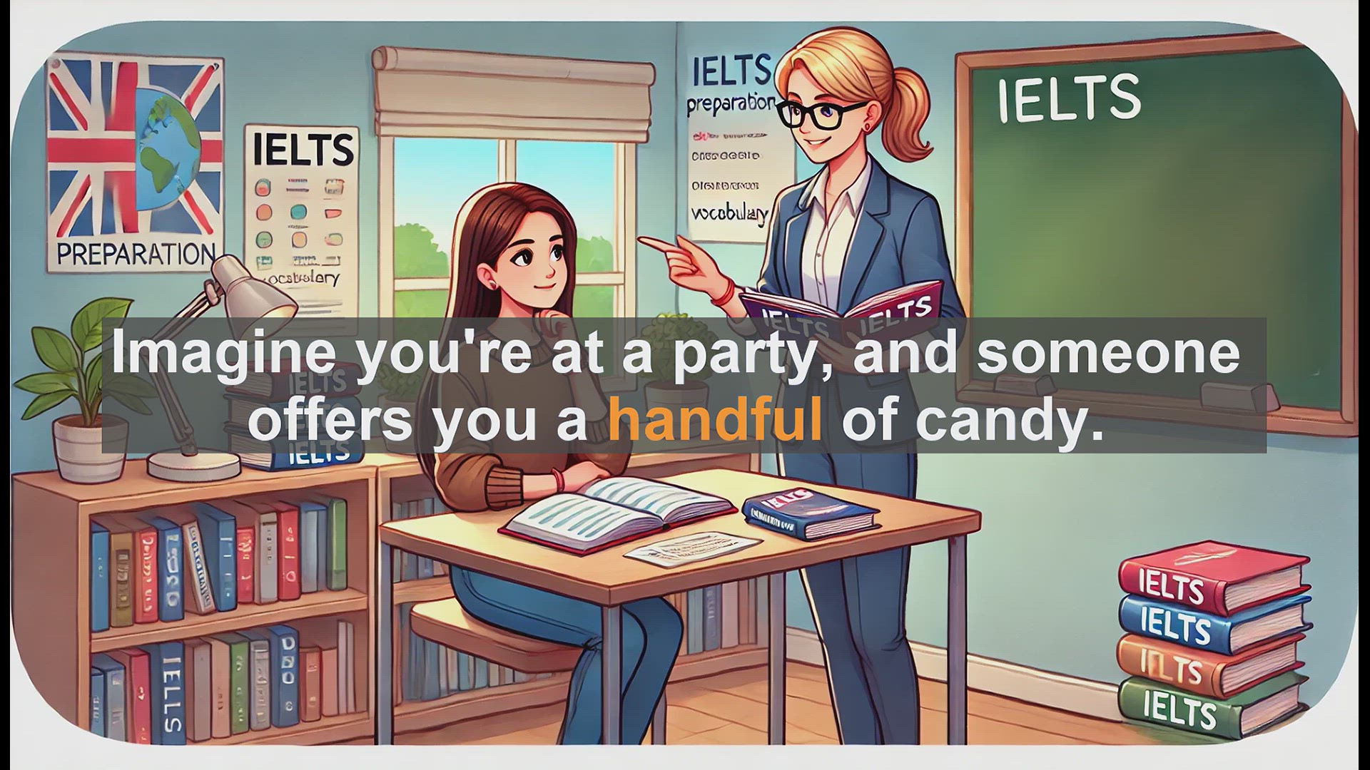 'Video thumbnail for 5000 Must Know IELTS 8.0 Vocabulary - Understanding 'Handful': Boost Your IELTS Score to 8.0'