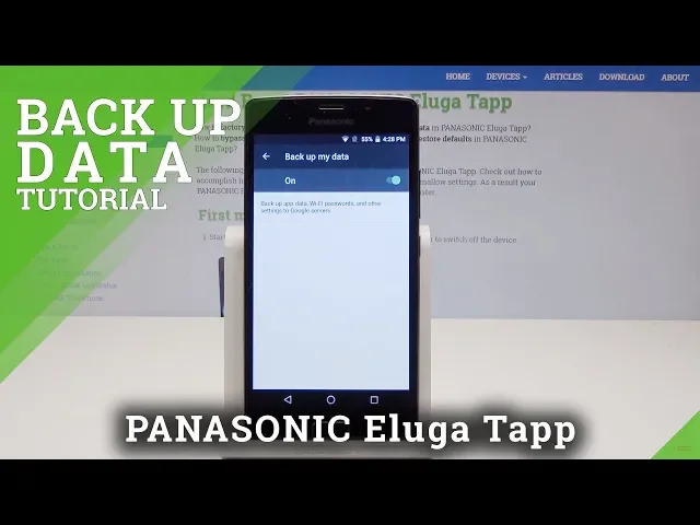 Video thumbnail for How to Back Up Data in PANASONIC Eluga Tapp - Add Google Backup Account