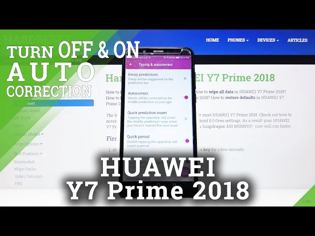 Video thumbnail for How to Enter Text Correction Options in Huawei Y7 Prime 2018 - Misspelled Words Correction