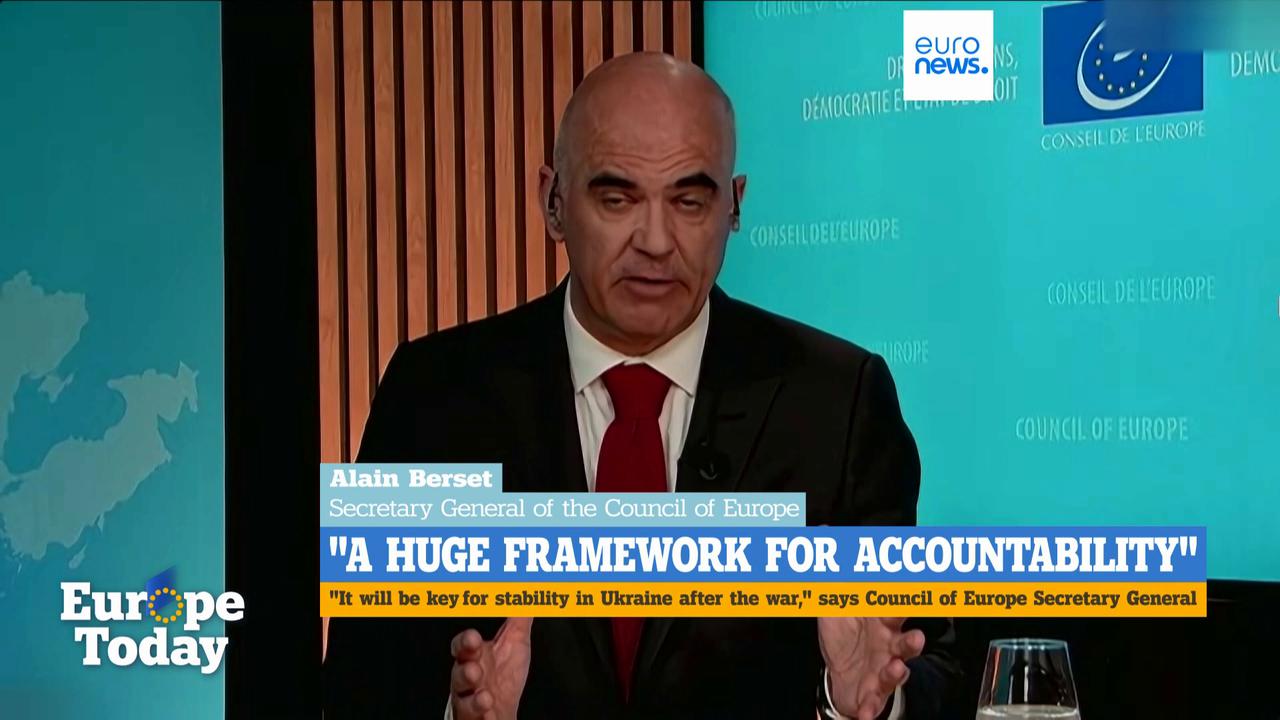 Video thumbnail for Council of Europe boss calls for more political support for Ukraine Special Tribunal
