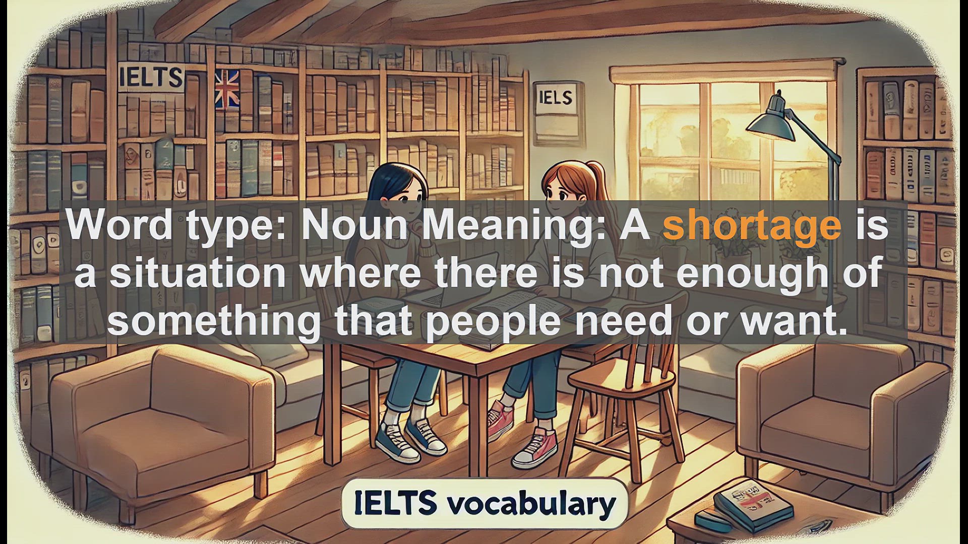 'Video thumbnail for 2500 Must Know IELTS 6.5 Vocabulary - Understanding 'Shortage': Definition, Usage, and IELTS Relevance'