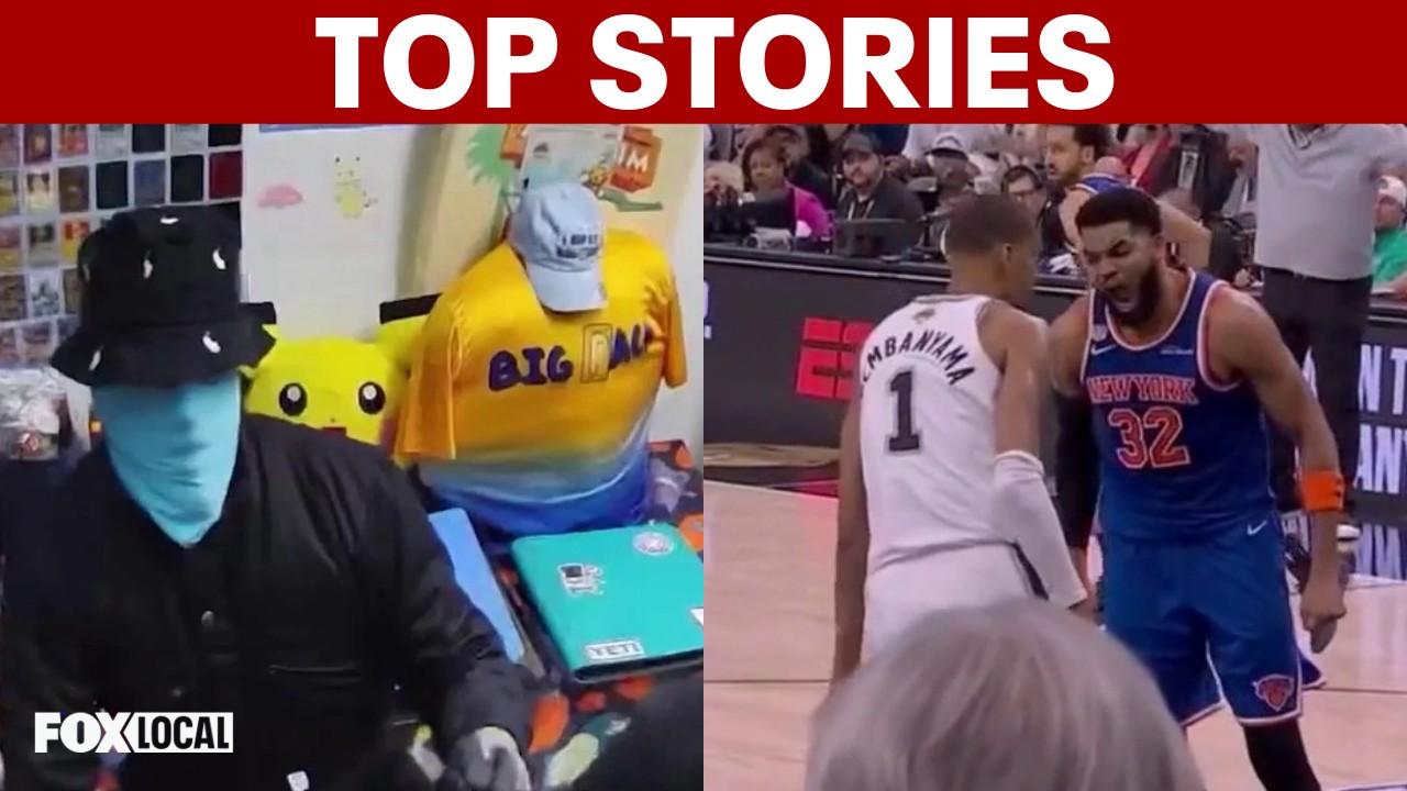 Video thumbnail for TOP STORIES | Knicks take 2-0 Finals lead; masked thieves steal rare Pokémon cards