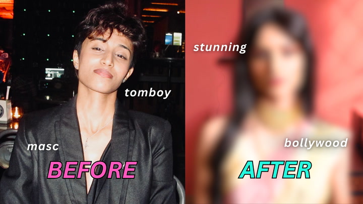 Video thumbnail for From Masc Tomboy To Traditional Indian Girl | TRANSFORMED