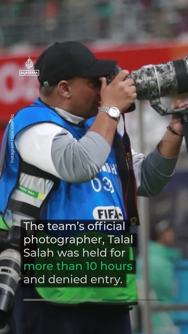 Video thumbnail for Iraq striker interrogated for hours at US airport ahead of World Cup