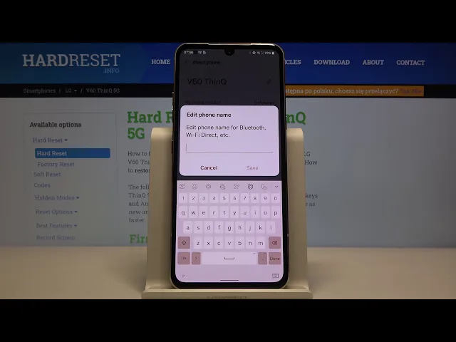Video thumbnail for How to Change Name in LG V60 ThinQ – Set Up Phone Name