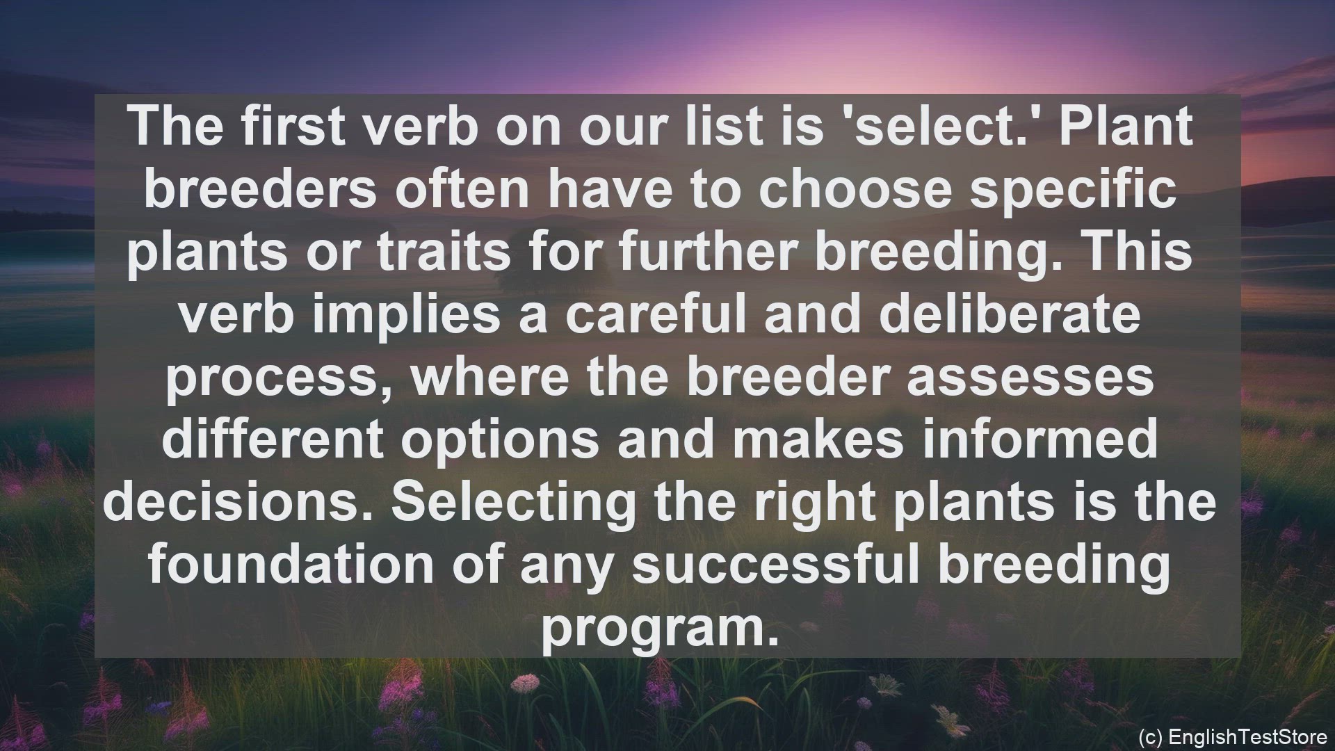'Video thumbnail for Top 10 English Verbs for Plant Breeder'