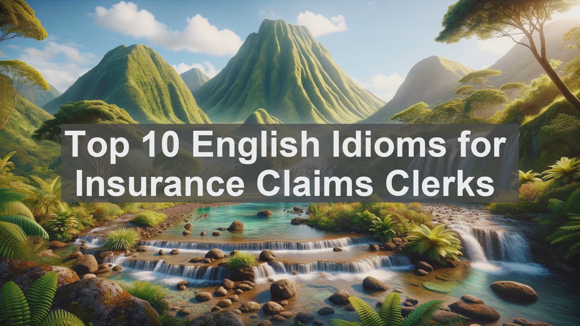 'Video thumbnail for Top 10 English Idioms for Insurance Claims Clerks'