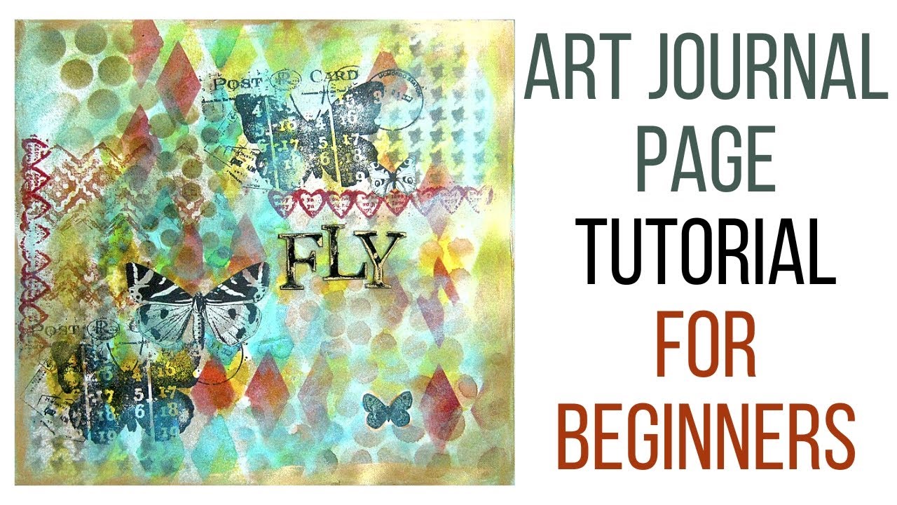 Video thumbnail for Easy Mixed Media Art Journal Page Tutorial for Beginners