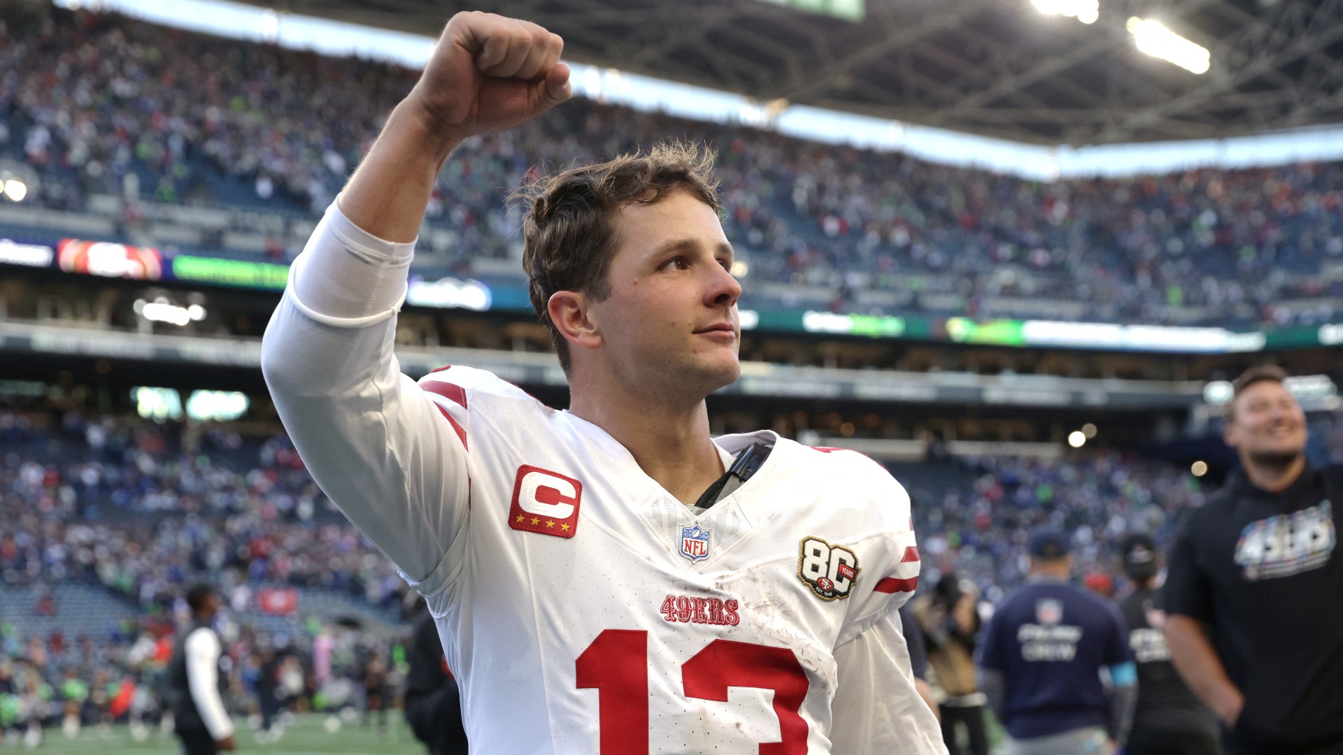Video thumbnail for Latest Playoff Prediction as Brock Purdy Leads 49ers