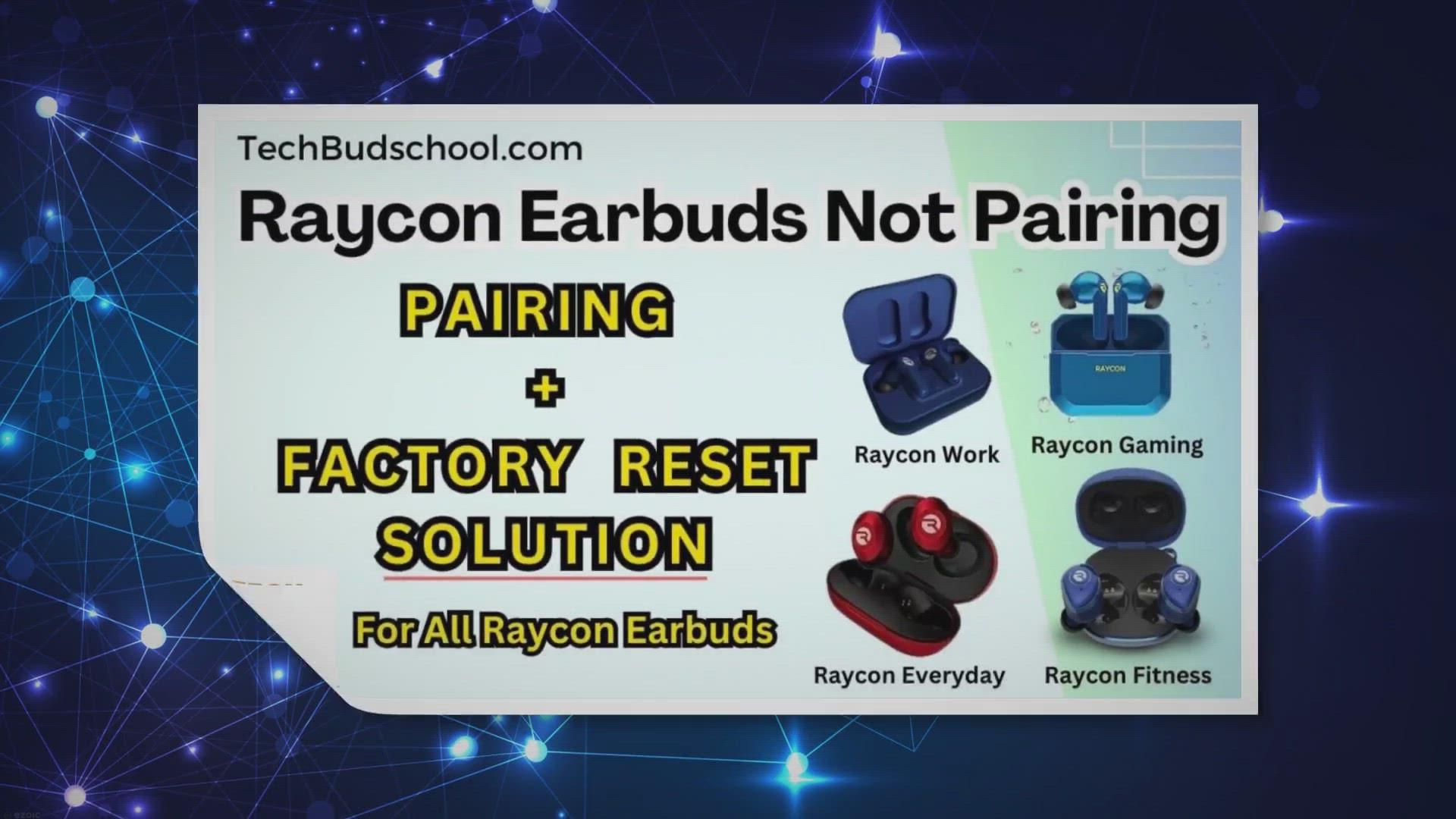 Video thumbnail for Raycon Fitness Earbuds Not Pairing: Troubleshooting guide | Raycon Earbuds Not Pairing Together fully Solve