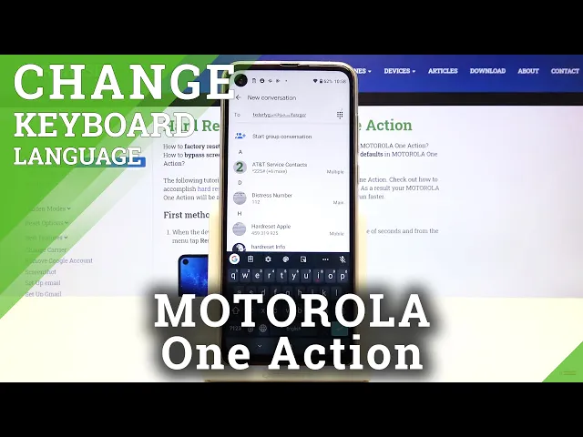 Video thumbnail for How to Change Keyboard Language on MOTOROLA One Action