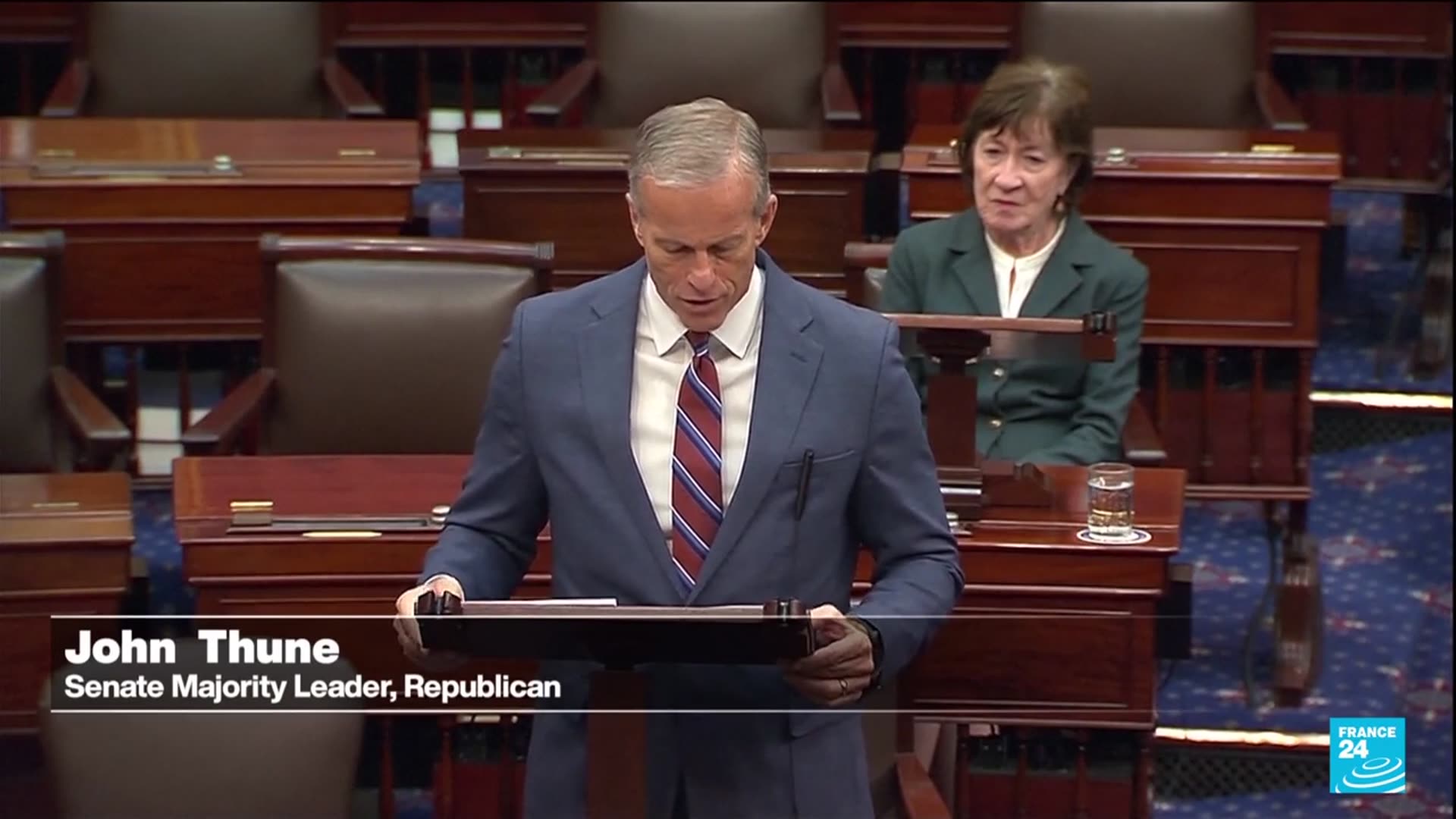 'Video thumbnail for US Senate passes bill to end government shutdown, sending it to House'