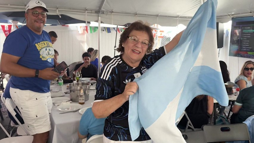 Video thumbnail for Argentinian and Spanish communities come together to watch the World Cup final