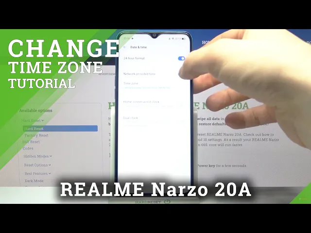 Video thumbnail for REALME Narzo 20A - How to Change Date & Choose Time