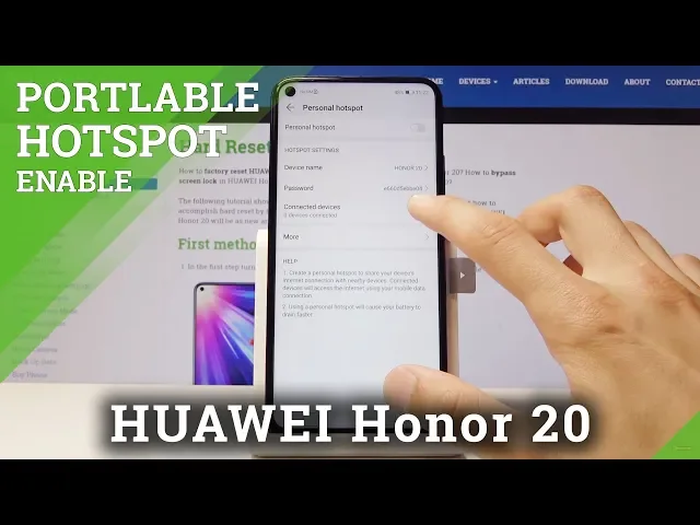 Video thumbnail for Portable Hotspot in HUAWEI Honor 20 - How to Share Wi-Fi