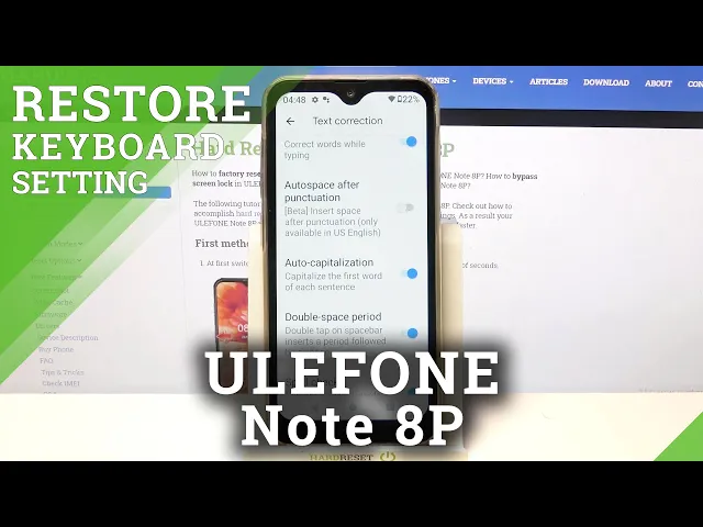 Video thumbnail for ULEFONE Note 8P - Manage Keyboard Settings and Use Text Correction Feature