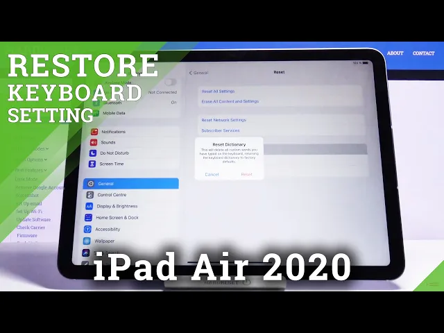 Video thumbnail for How to Reset Keyboard Dictionary on iPad Air 2020 – Remove Added Words