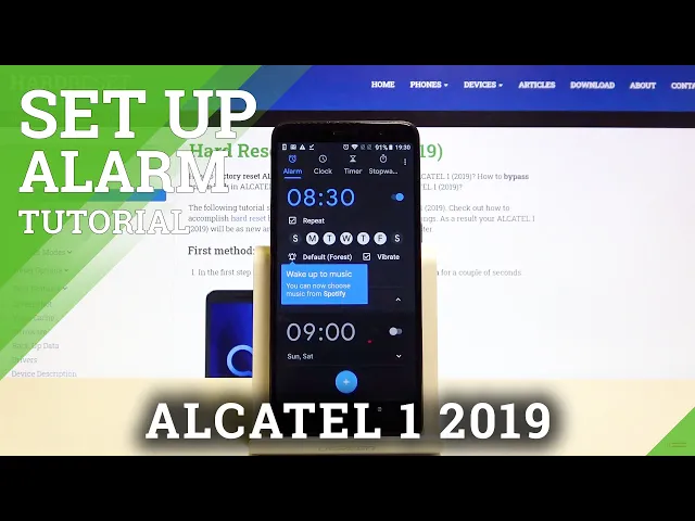 Video thumbnail for How to Set Up an Alarm Clock in Alcatel 1 2019 –Alarm Settings