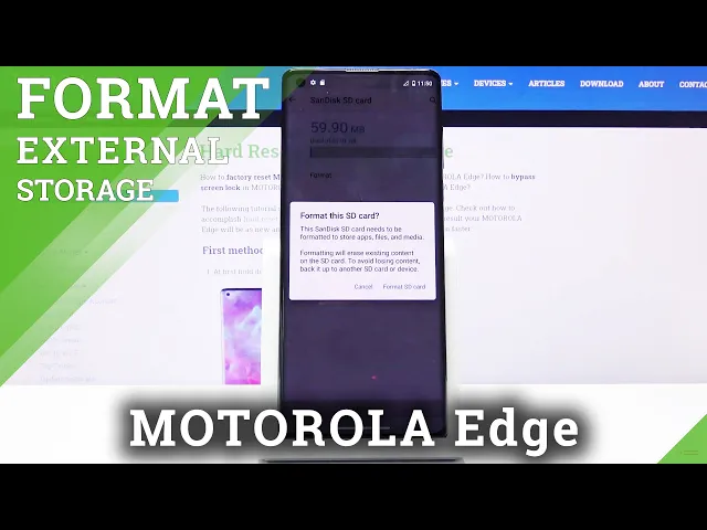 Video thumbnail for How to Format SD Card in Motorola Edge - Erase Data from Card
