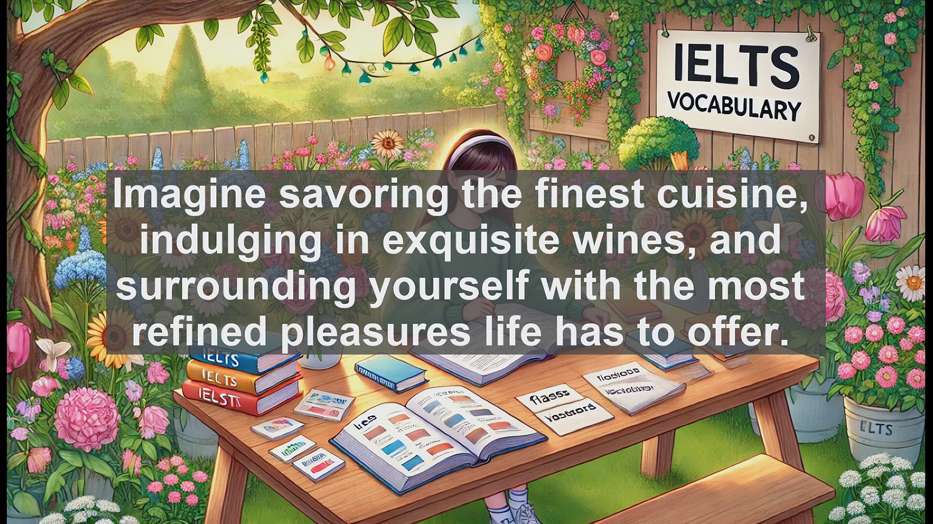 'Video thumbnail for 5000 Must Know IELTS 8.0 Vocabulary - Epicurean: The Art of Pleasure in Food and Drink'
