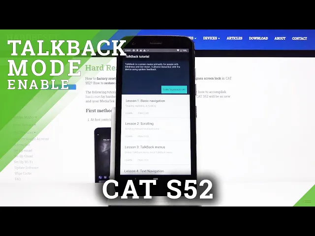 Video thumbnail for How to Use TalkBack in CAT S52 – Activate TalkBack