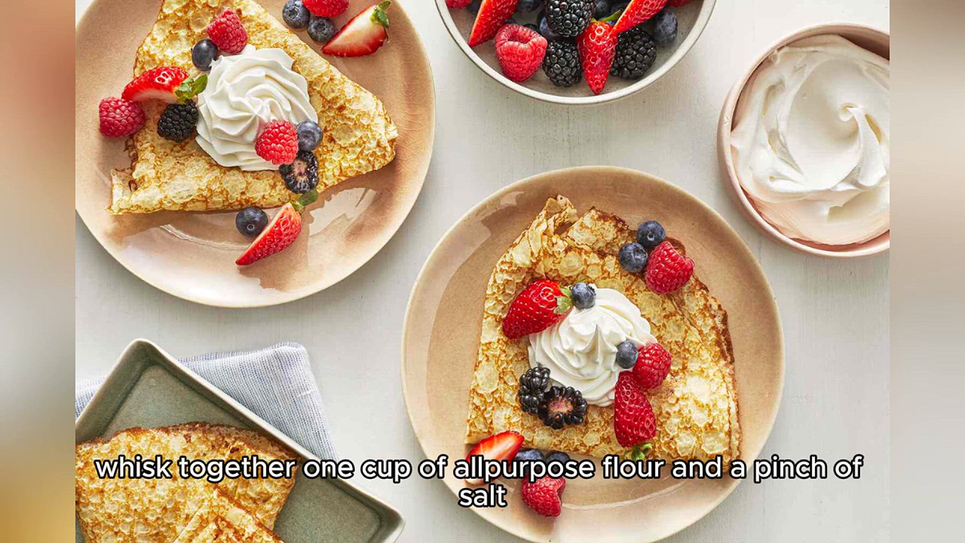 Video thumbnail for Crepes recipe