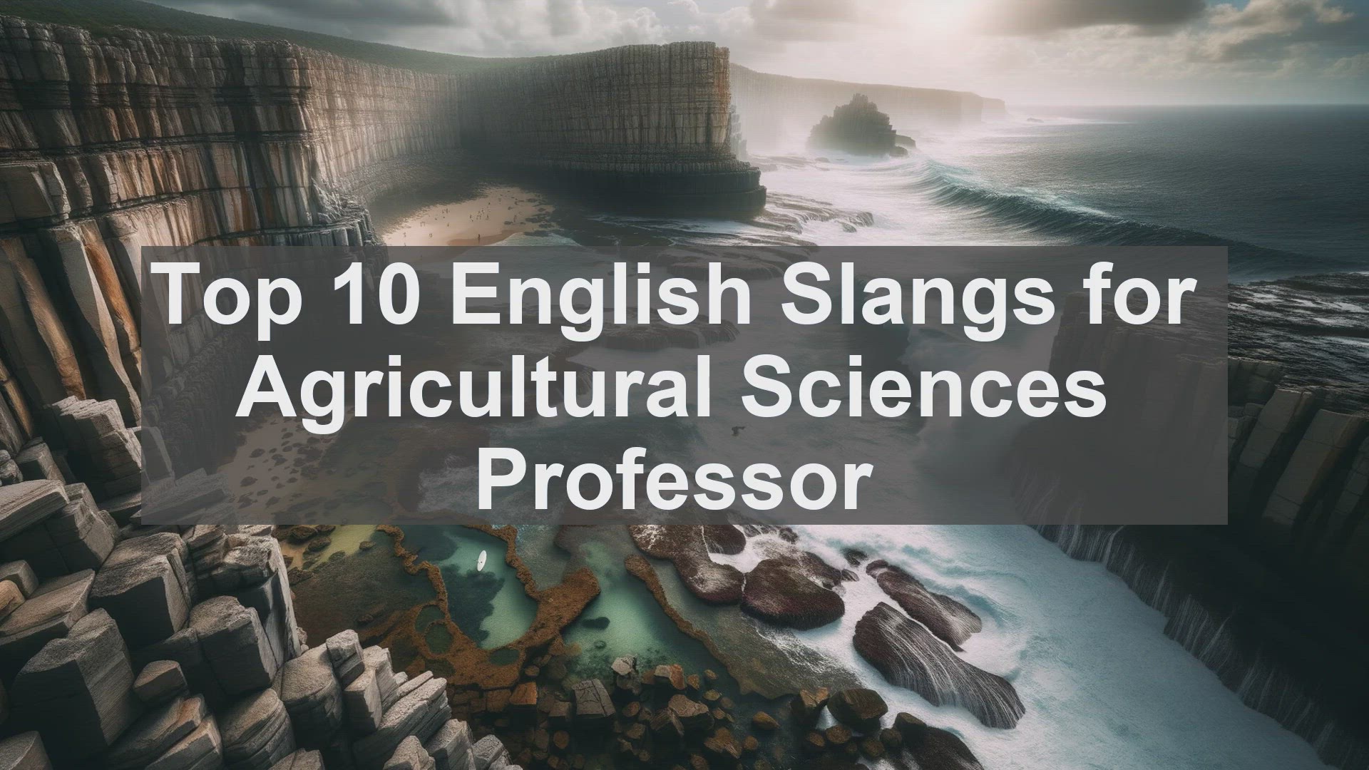 'Video thumbnail for Top 10 English Slangs for Agricultural Sciences Professor'