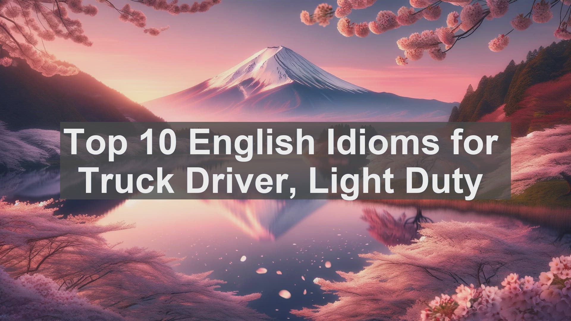 'Video thumbnail for Top 10 English Idioms for Truck Driver Light Duty'