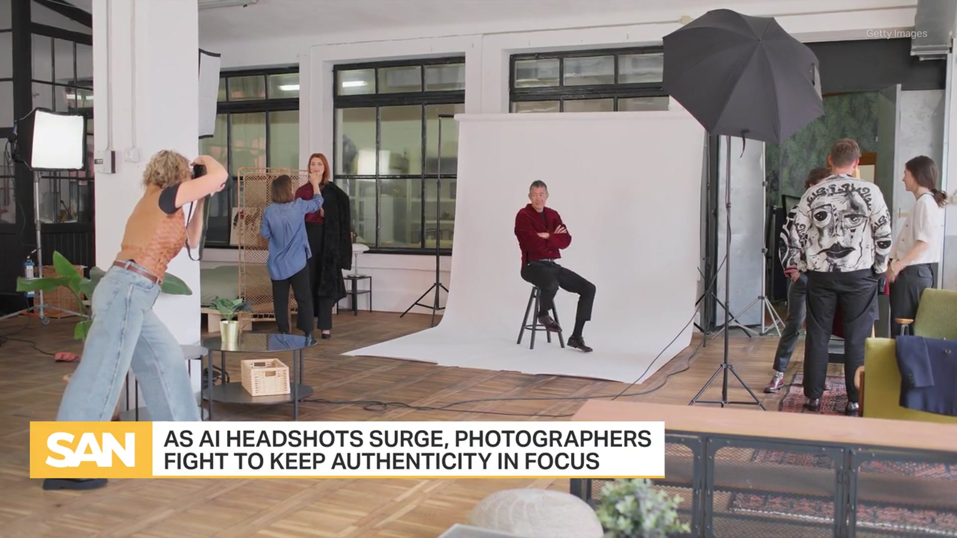 'Video thumbnail for As AI headshots surge, photographers fight to keep authenticity in focus'
