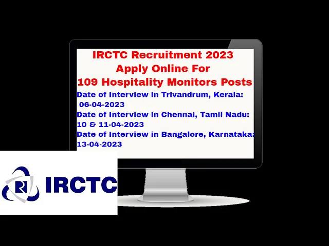 Video thumbnail for IRCTC Recruitment 2023 – Apply Online For 109 Hospitality Monitors Posts