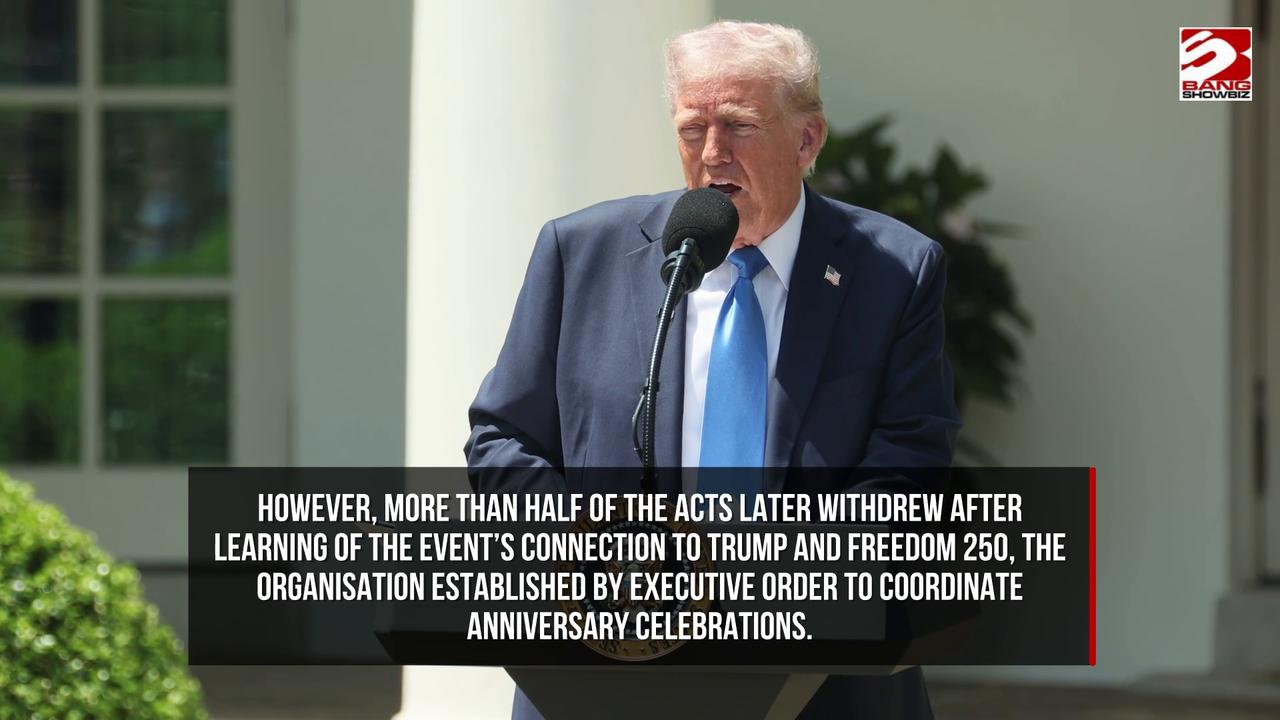 Video thumbnail for Donald Trump to headline America 250 celebration after artists pull out of event
