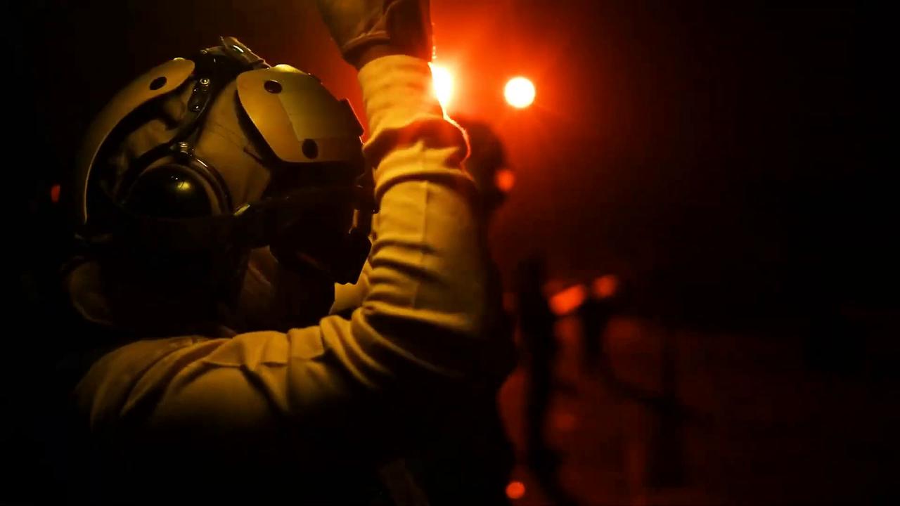 Video thumbnail for Iran: Nuclear-Powered U.S. Warship Conducts Flight Operations Over Middle East.