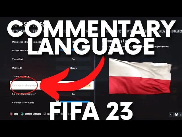 Video thumbnail for How to Switch Commentary Language in FIFA 23 - Edit Commentary Language in FIFA 2023