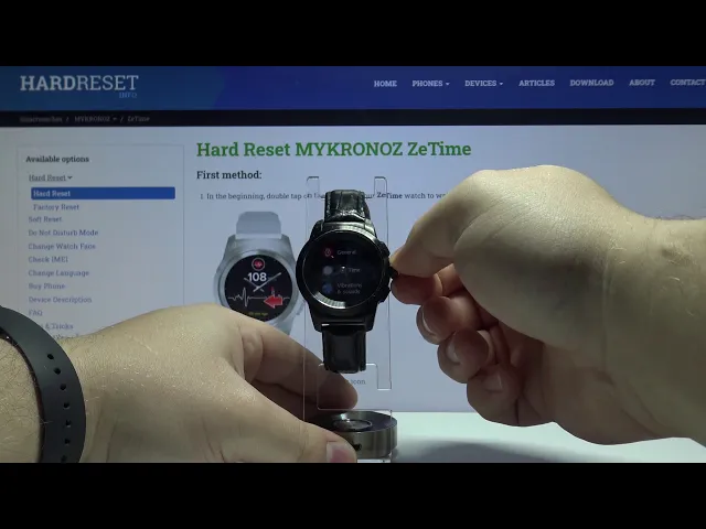 Video thumbnail for How to Factory Reset MYKRONOZ ZeTime – Wipe Data / Restore Defaults