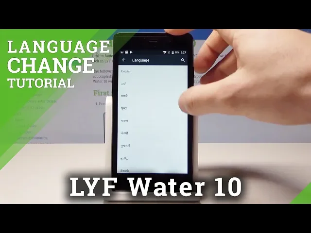 Video thumbnail for How to Change Language in LYF Water 10 - List of Language