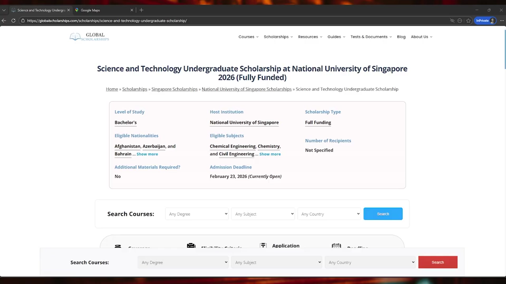 Video thumbnail for Science and Technology Undergraduate Scholarship at National University of Singapore (2025)