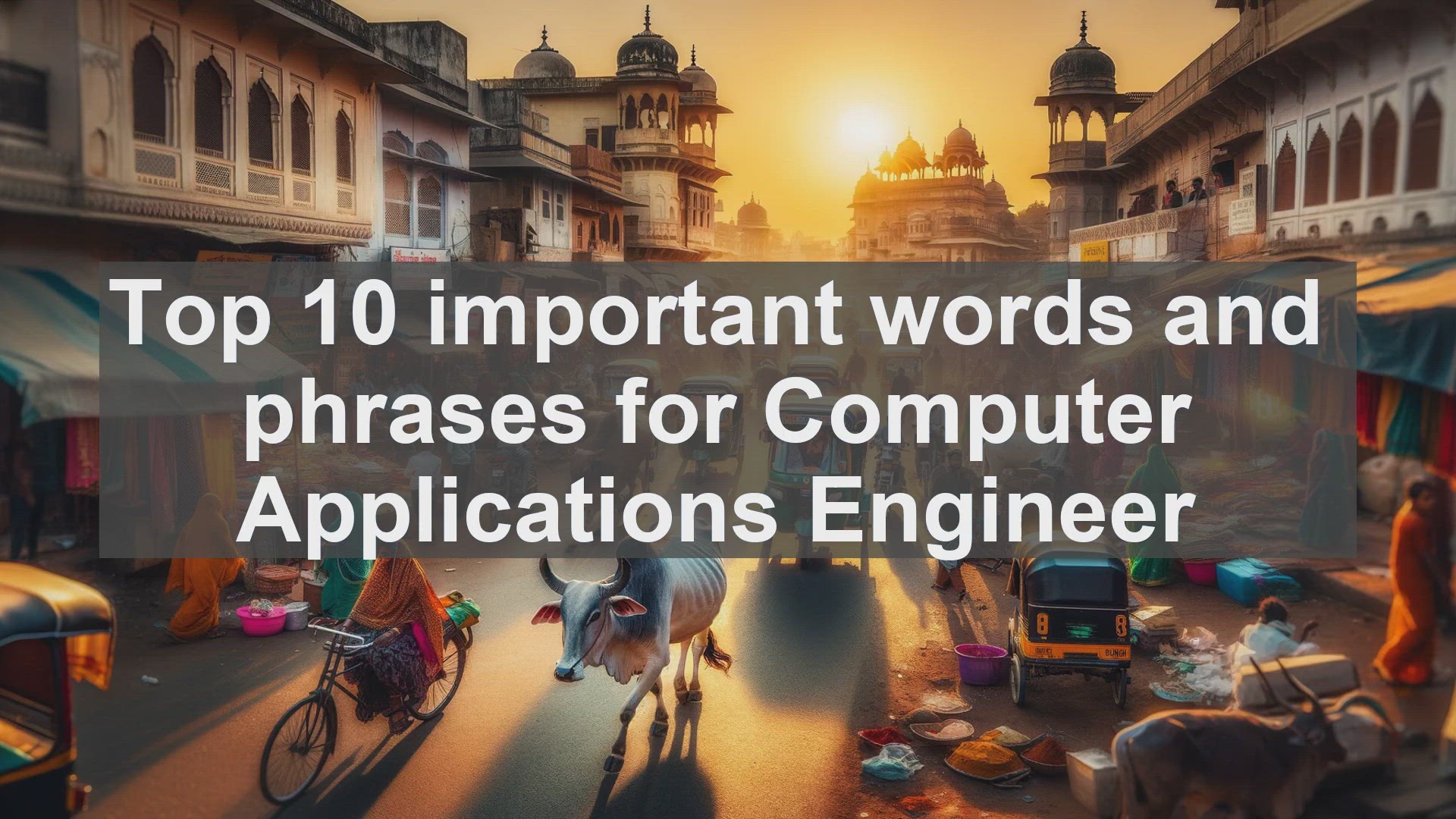 'Video thumbnail for Top 10 important words and phrases for Computer Applications Engineer'