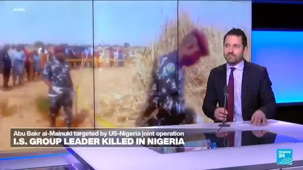 Video thumbnail for Trump says Islamic State group leader was killed in a joint US-Nigerian mission