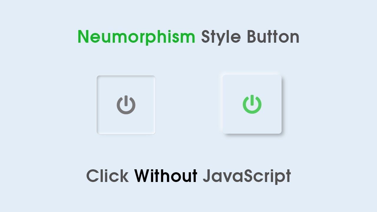 'Video thumbnail for How To Make Neumorphism Style Button Using HTML And CSS _ Make Toggle Button Using CSS'