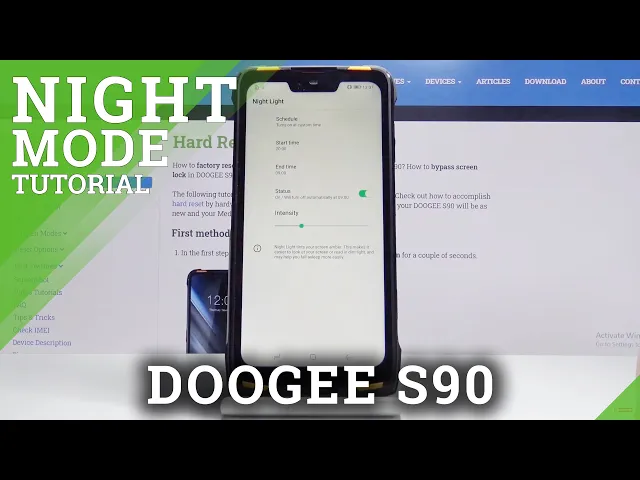 Video thumbnail for How to Enable Night Mode in DOOGEE S90 – Display Settings
