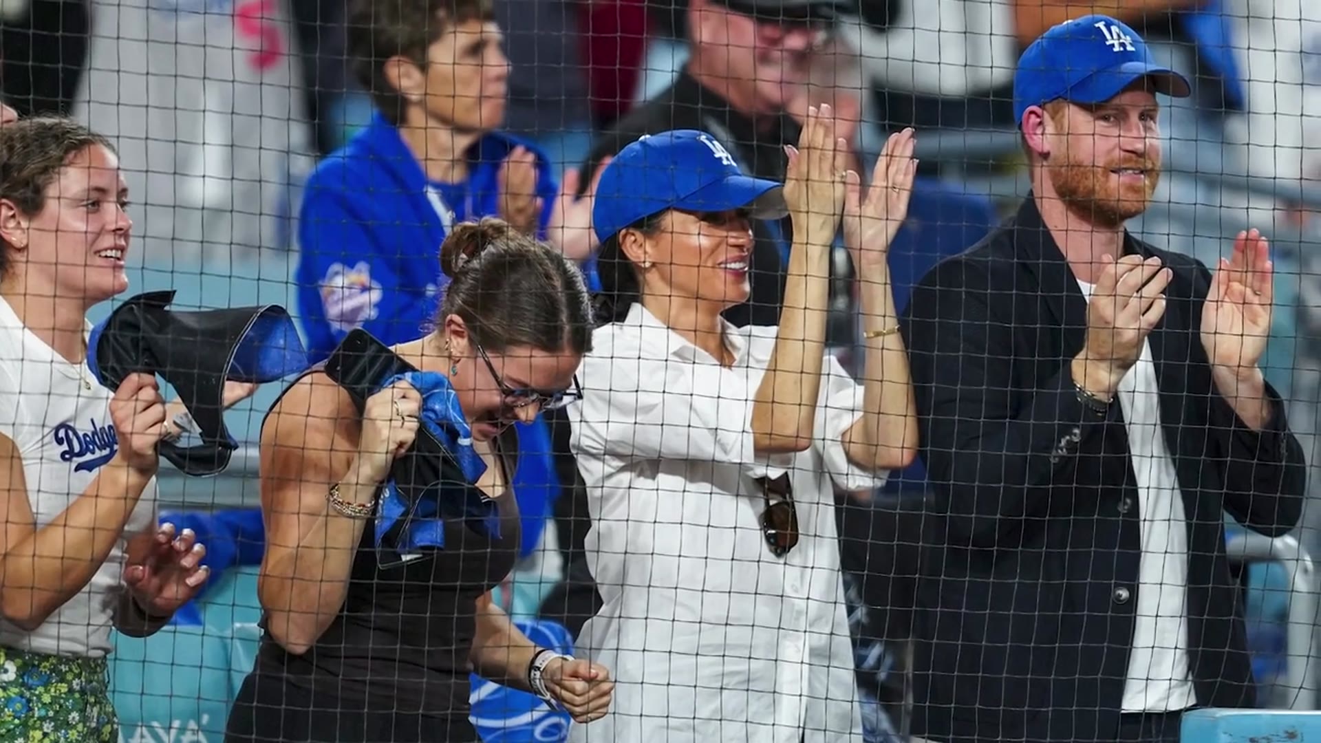 'Video thumbnail for Meghan Markle and Prince Harry enjoy date night at Dodgers' World Series game'