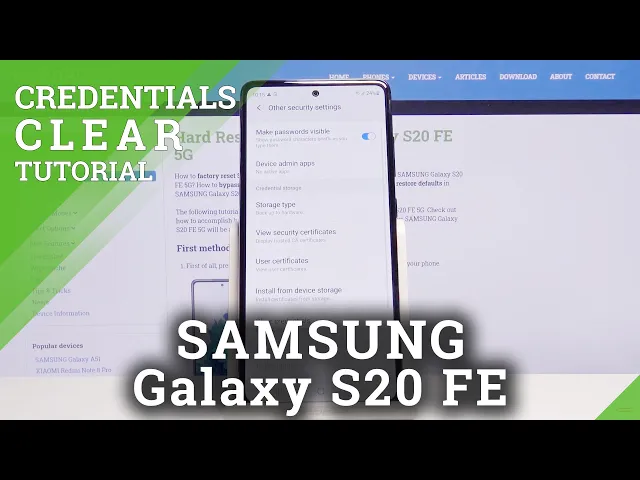 Video thumbnail for How to Clear Credentials in SAMSUNG Galaxy S20 FE 5G – Remove All Certificates