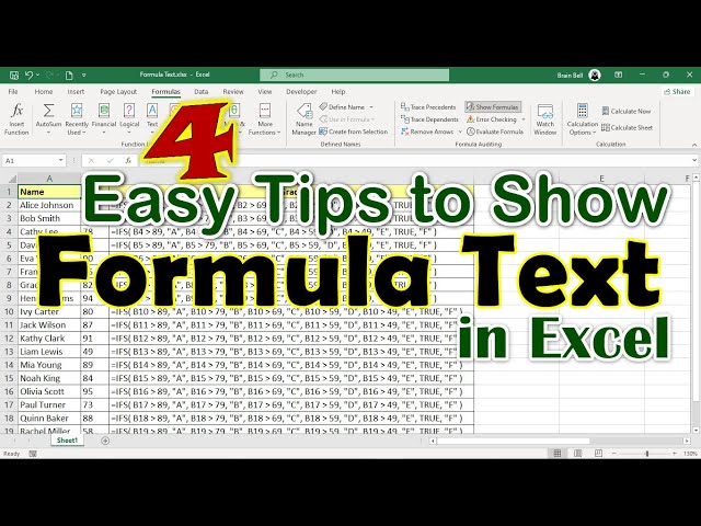 Video thumbnail for Four Ways to Show Formula using FORMULATEXT Function in Excel