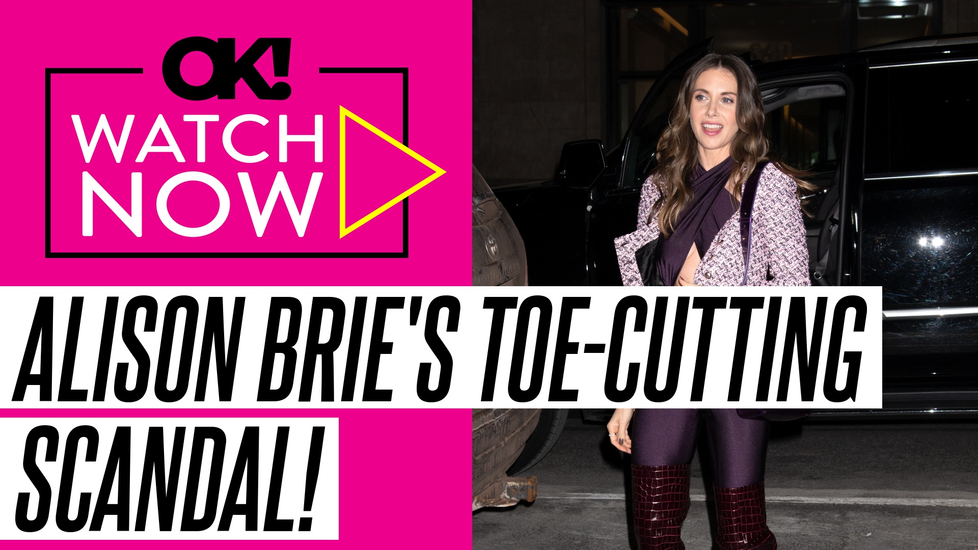 'Video thumbnail for Alison Brie Roasted for Cutting Husband Dave Franco's Toenails in Public: 'That's Nasty!''