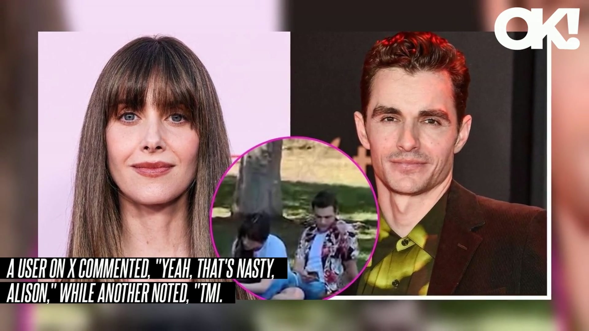 'Video thumbnail for Alison Brie Roasted for Cutting Husband Dave Franco's Toenails in Public: 'That's Nasty!''