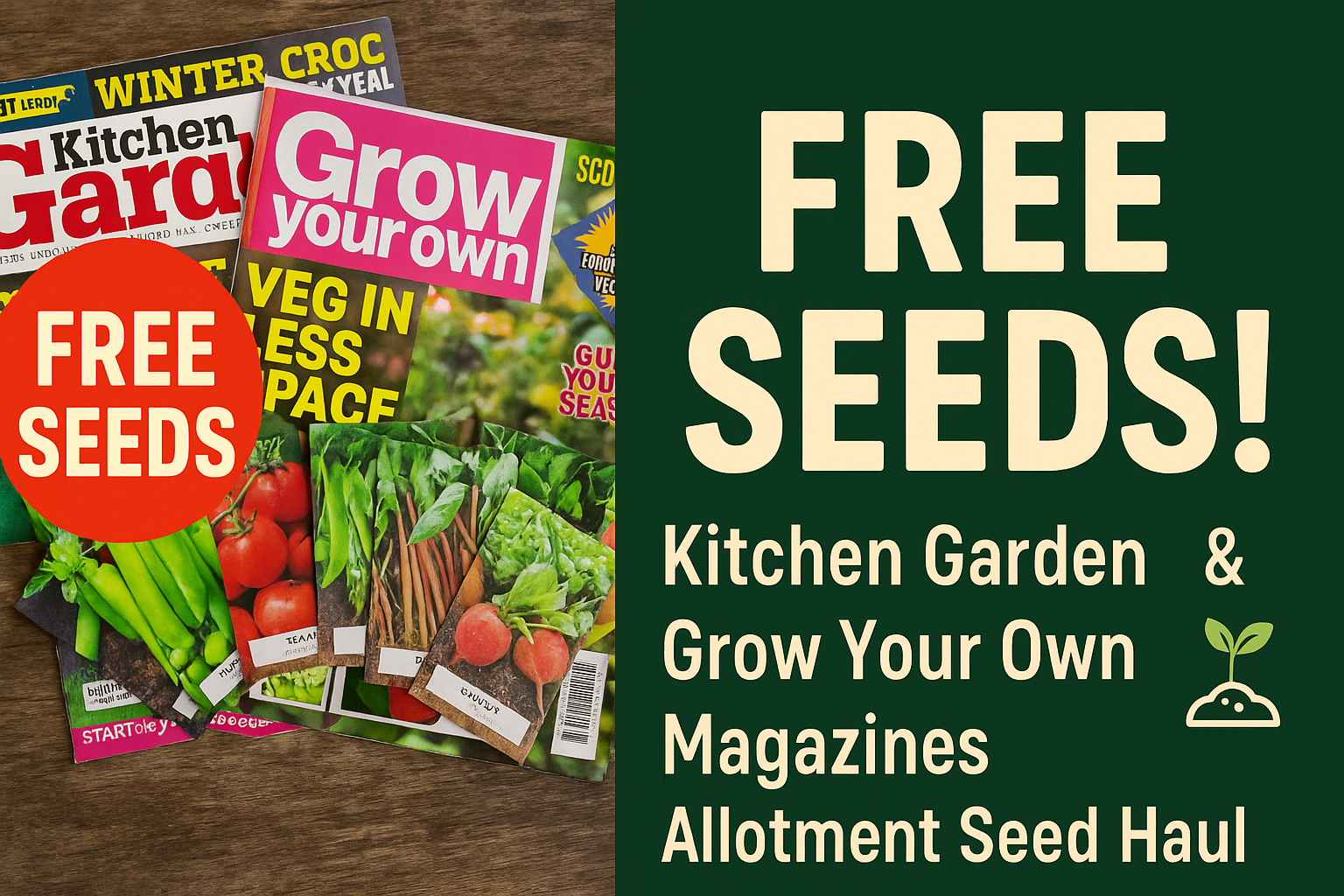Video thumbnail for 🎥 ✅ Free Seeds from Kitchen Garden & Grow Your Own Magazines 🌱📬 | Allotment Seed Haul & Growing Tips