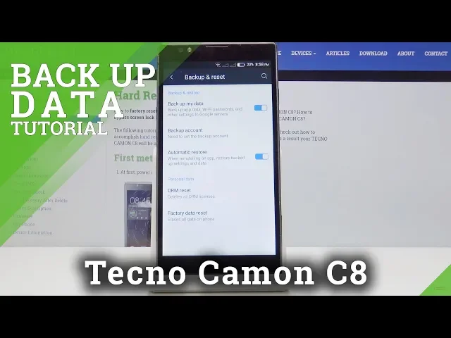 Video thumbnail for How to Enable Google Backup in Tecno Camon C8 - Back up Settings