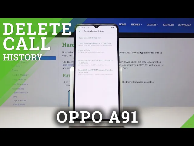 Video thumbnail for How to Erase Contacts and Call History in OPPO A91 – Delete Contact List