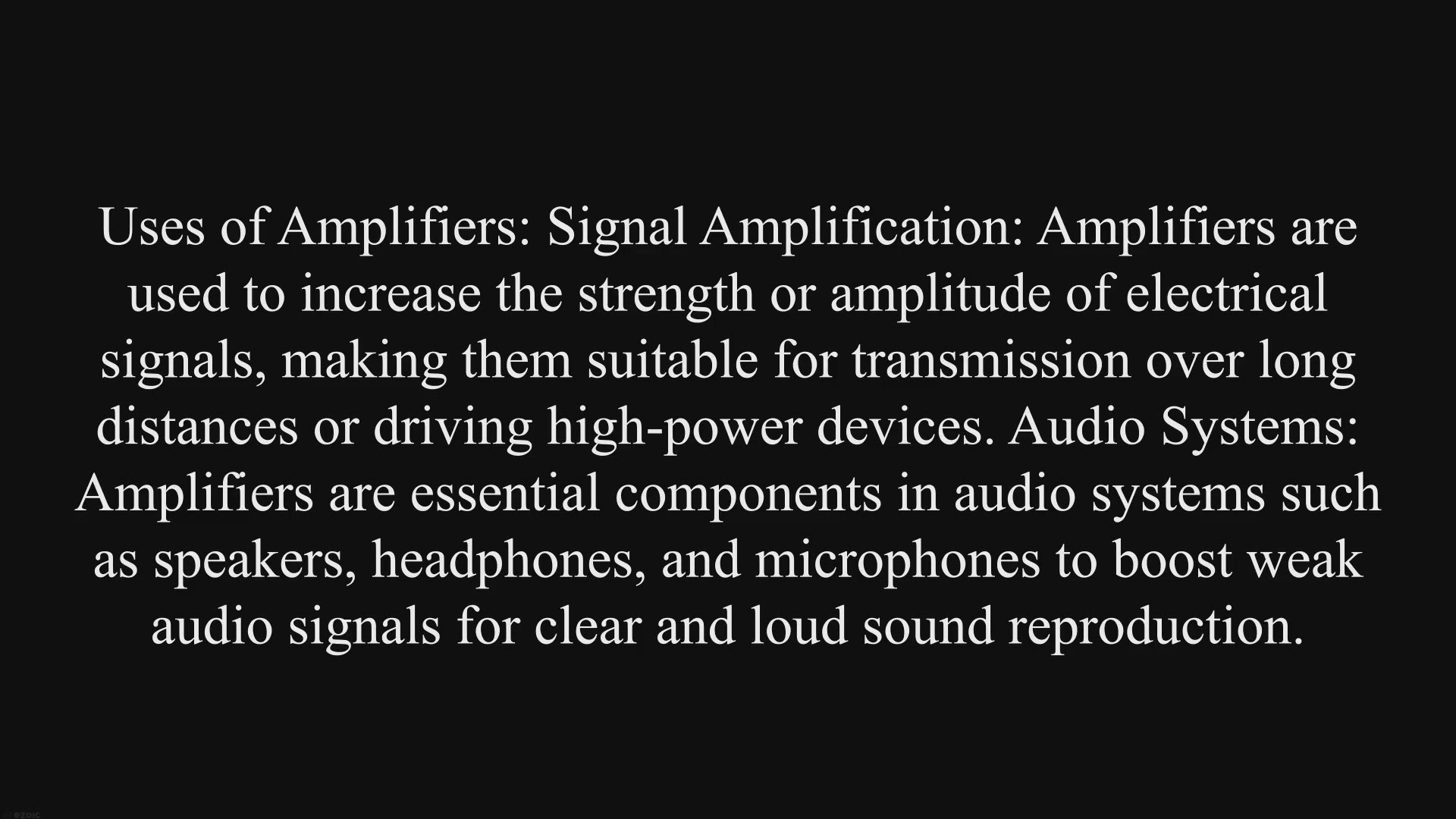 Video thumbnail for Uses of Amplifiers
